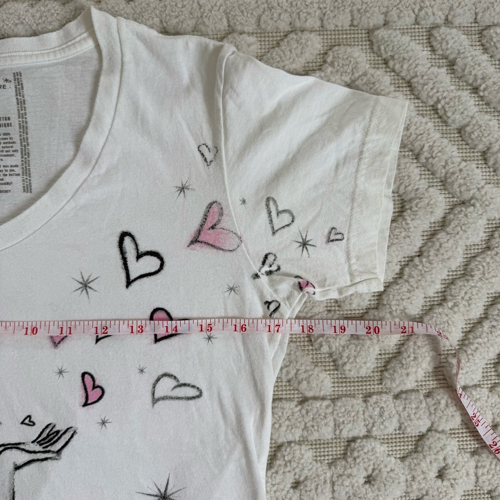 Disney Store White Tinker Bell Organic Cotton T-Shirt size Medium - Picture 8 of 9